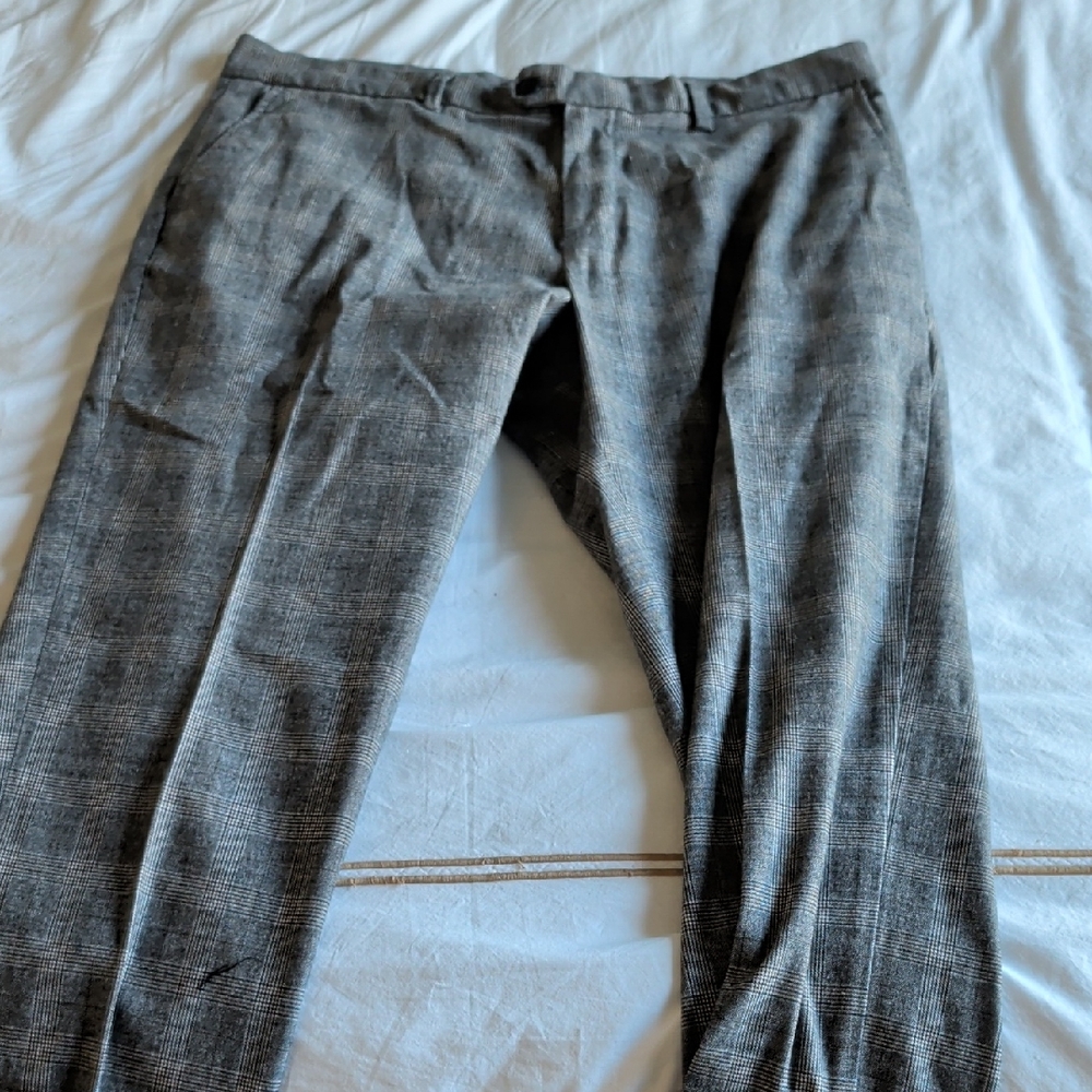 Banana Republic Charcoal Check Dress Pants